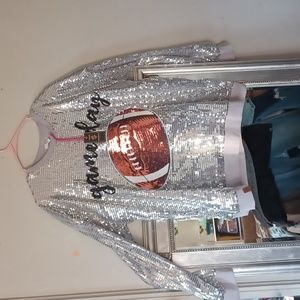 Sparkle Game Day Football Long sleeve